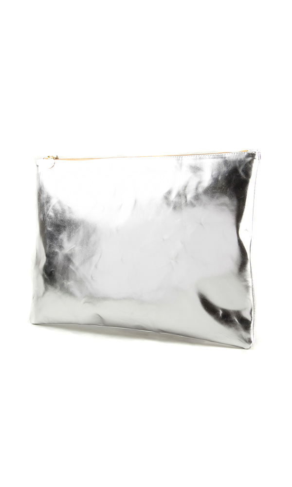 Oversized Metallic Clutch View 2